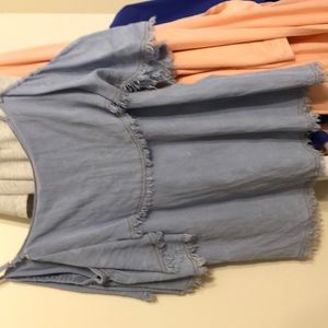 Denim cold should shirt